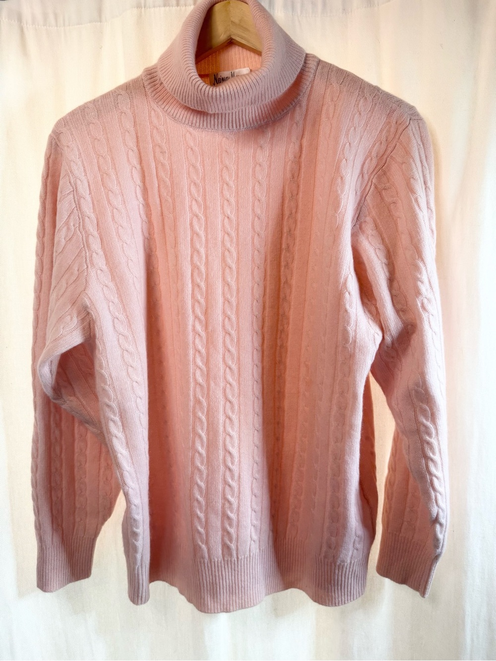 Neiman Marcus Cable Knit Cashmere Turtleneck Sweater